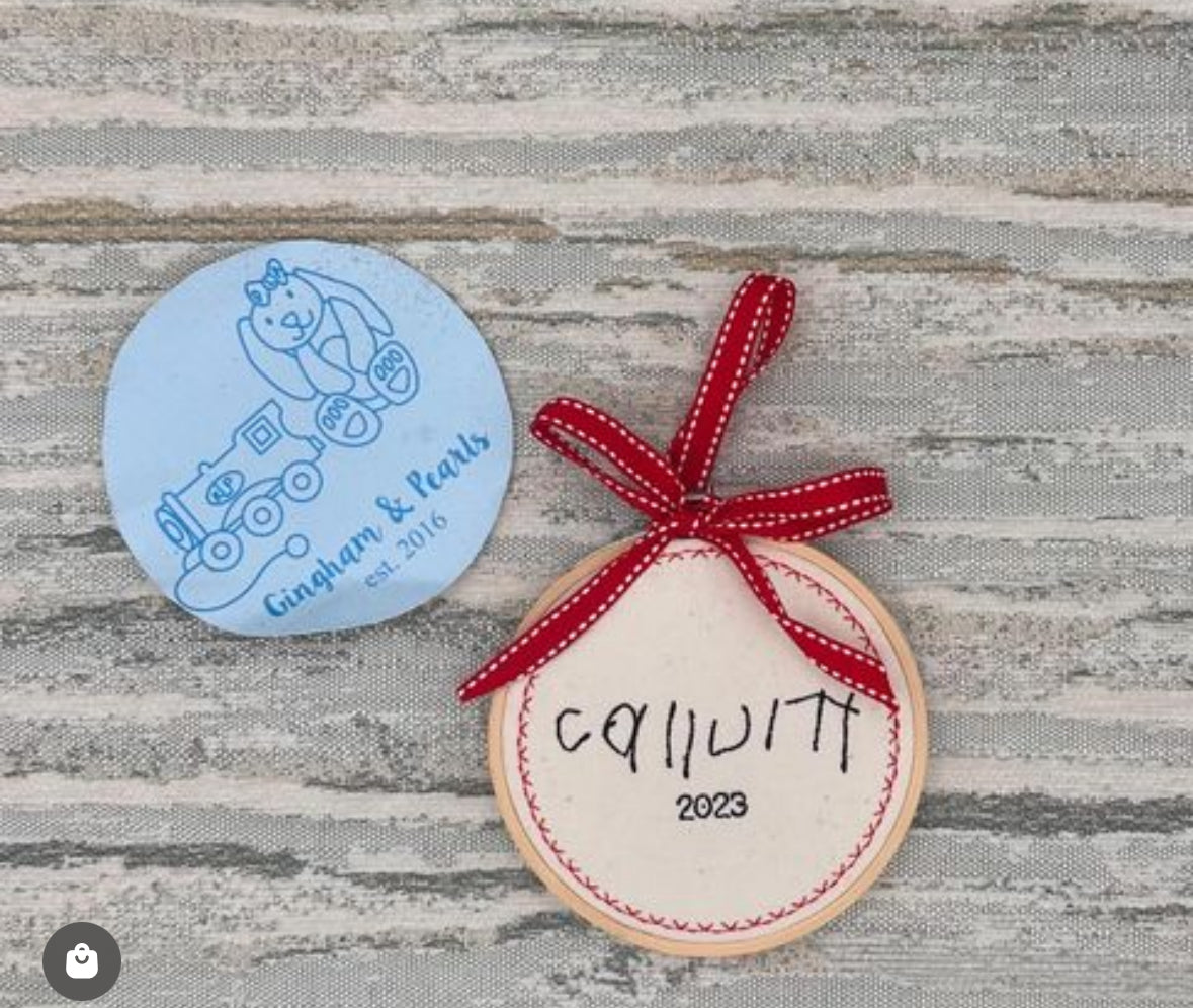 Handwriting Ornament
