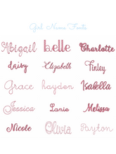 Load image into Gallery viewer, Custom Name Embroidery Fonts: Girl Name Fonts