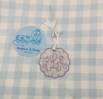 Monogram Bag Tag with Memory Fabric