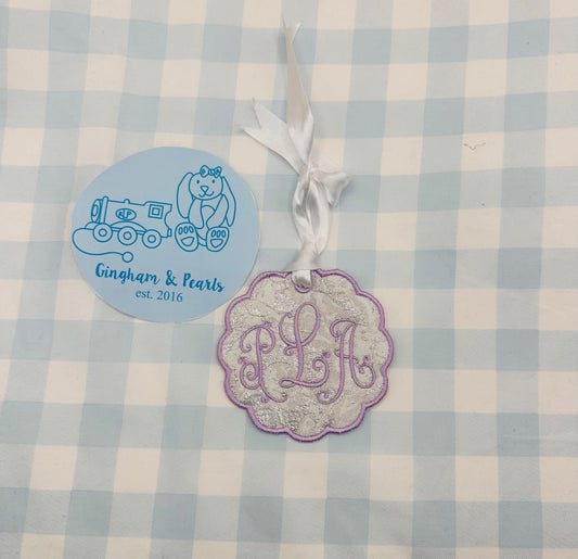 Monogram Bag Tag with Memory Fabric