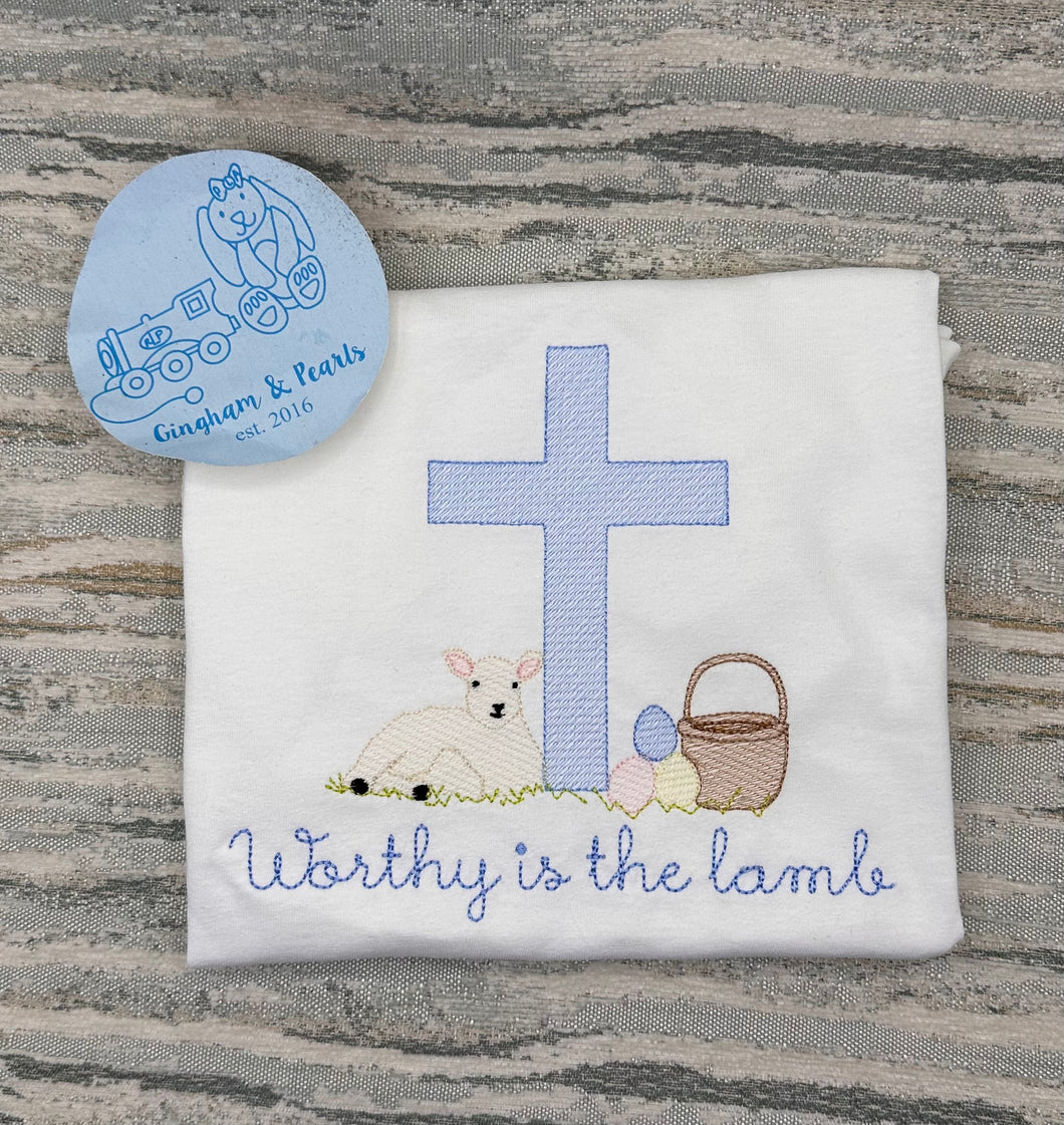 Boy lamb Easter shirt