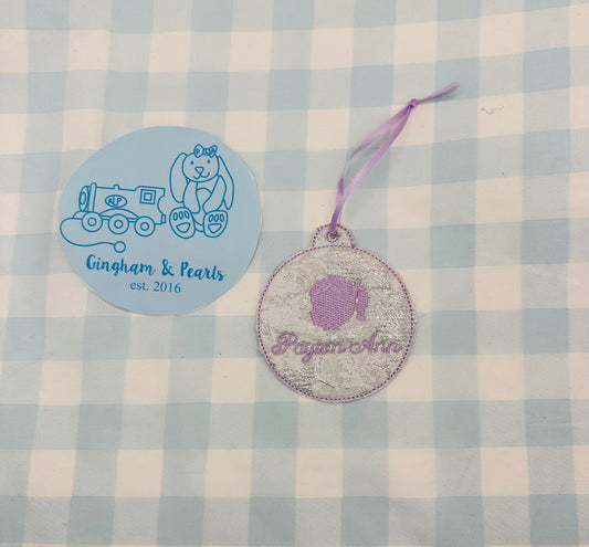 Silhouette Christmas Ornament with Memory Fabric