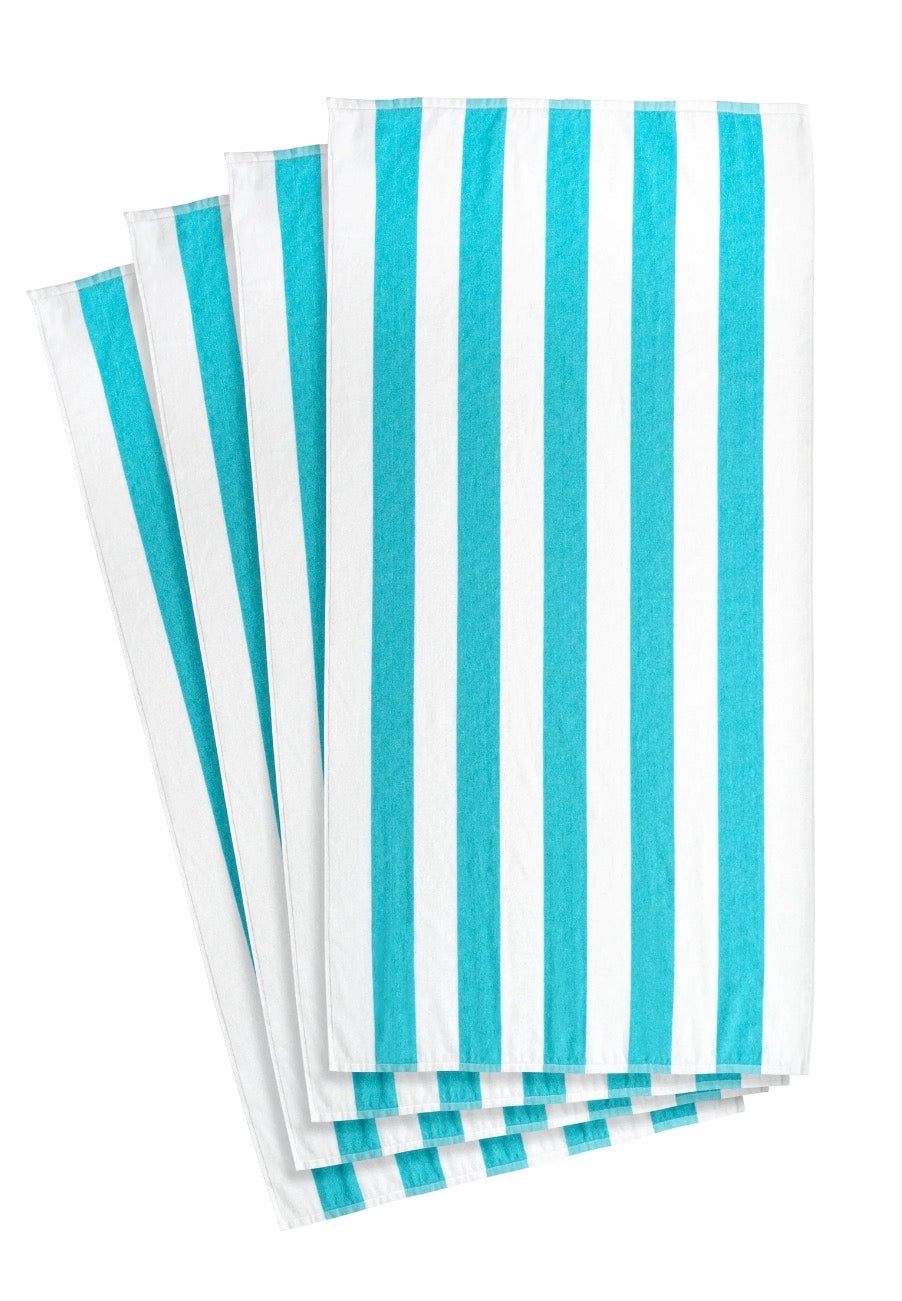 Personalized Cabana Striped Beach Towel