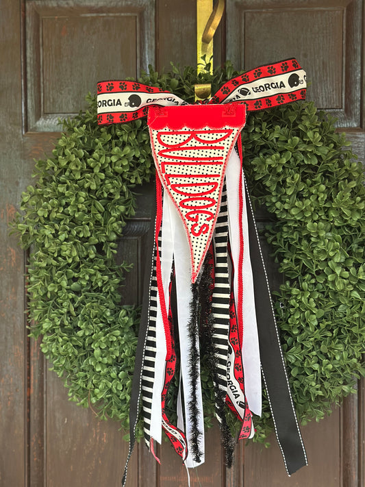Football Wreath Pennant
with Ribbon Bow