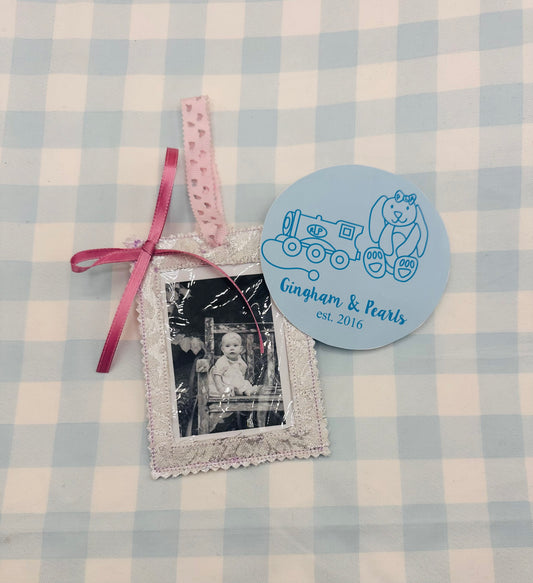 Fabric Photo Ornament with Memory Fabric