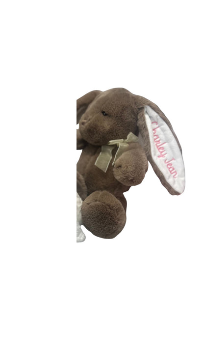 Personalized Bunny Plush Stuffie with Embroidered Name