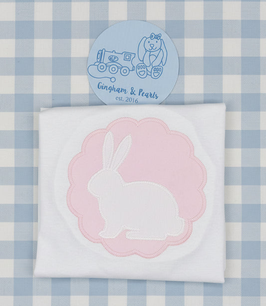 Girl appliqué bunny shirt