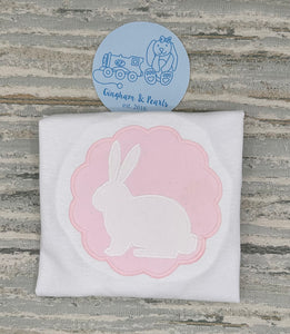 Girl appliqué bunny shirt