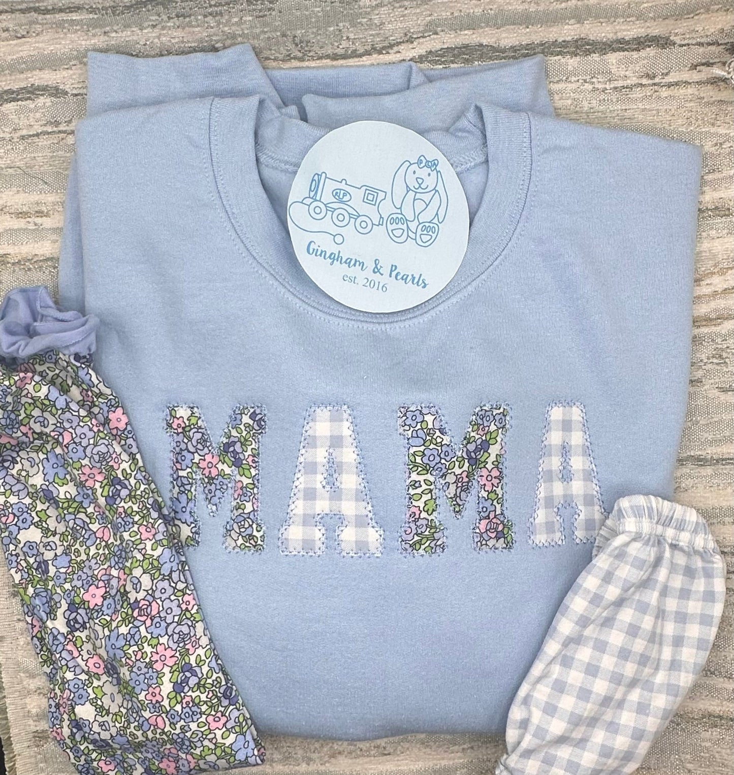 Mama Embroidered Baby Outfit Keepsake Applique Shirt