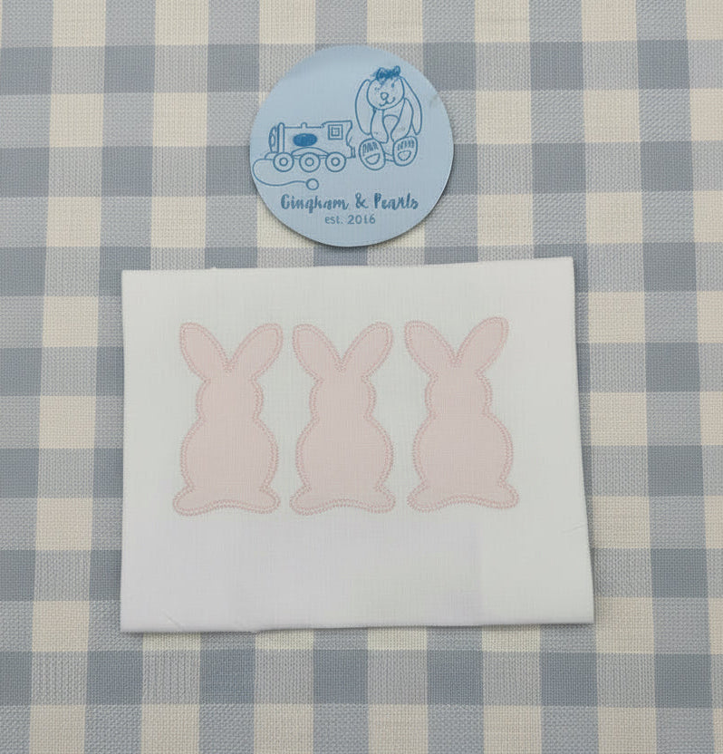 Girls appliqué bunnies shirt