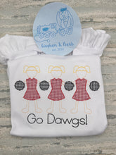 Load image into Gallery viewer, Game Day Ready: Girls Appliqué Cheerleader Shirt
