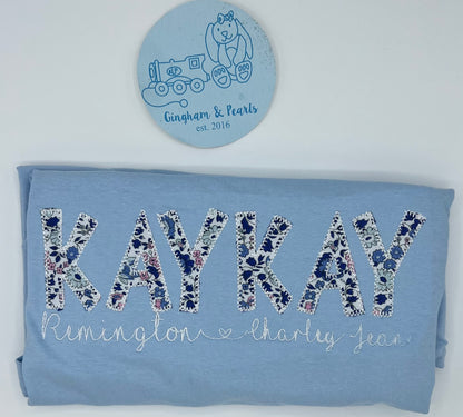 Embroidered Applique Mama Shirt