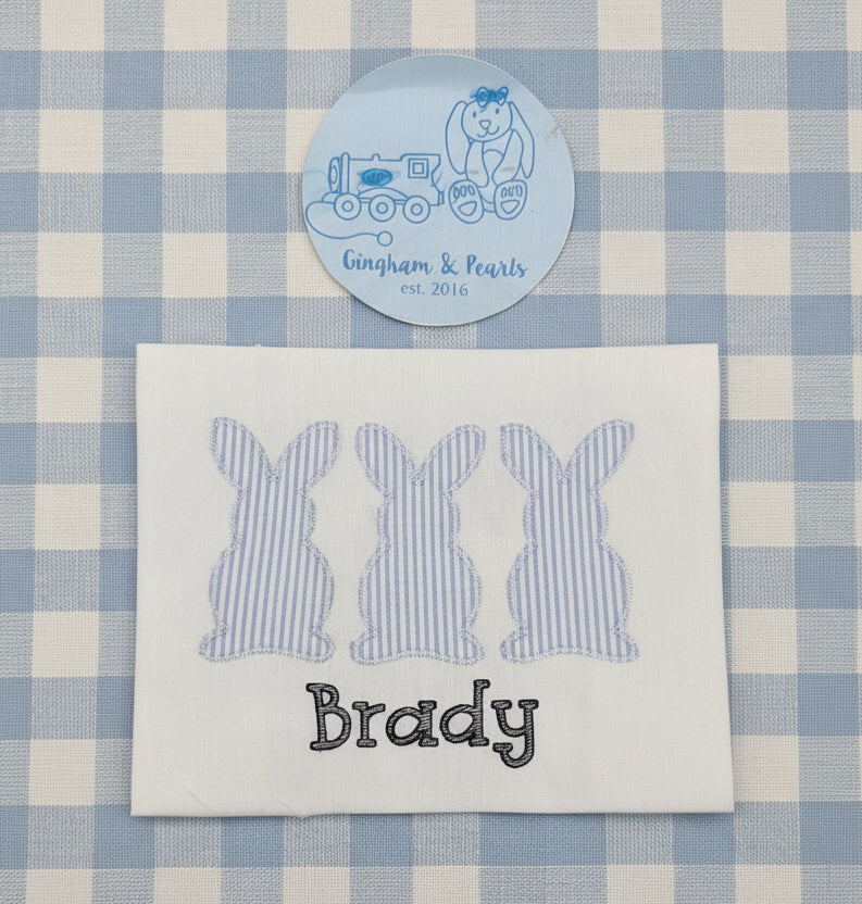 Boys appliqué bunnies shirt