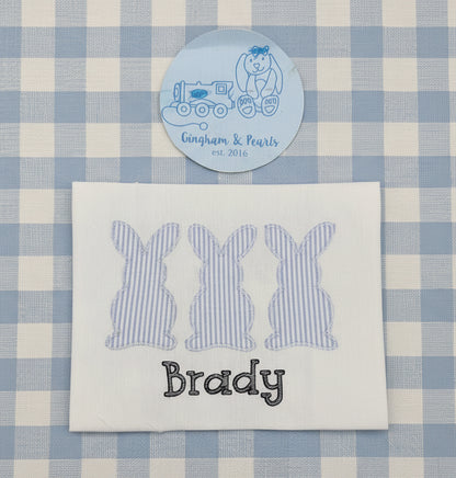 Boys appliqué bunnies shirt