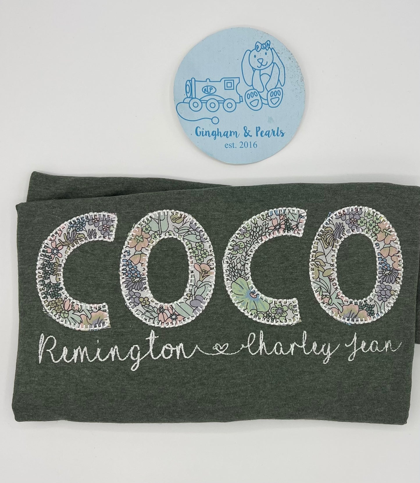 Embroidered Applique Mama Shirt