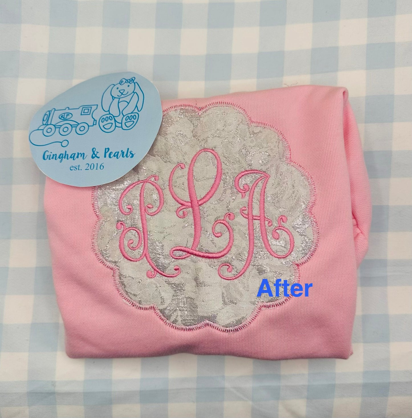 Adult Memory Shirt with Appliqué Patch.