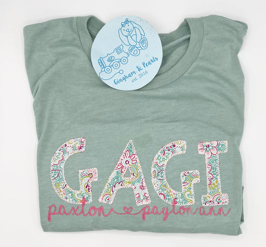 Embroidered Applique Mama Shirt