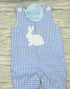 Boy appliqué bunny longall