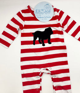 Game Day Ready: Bulldog Striped Romper