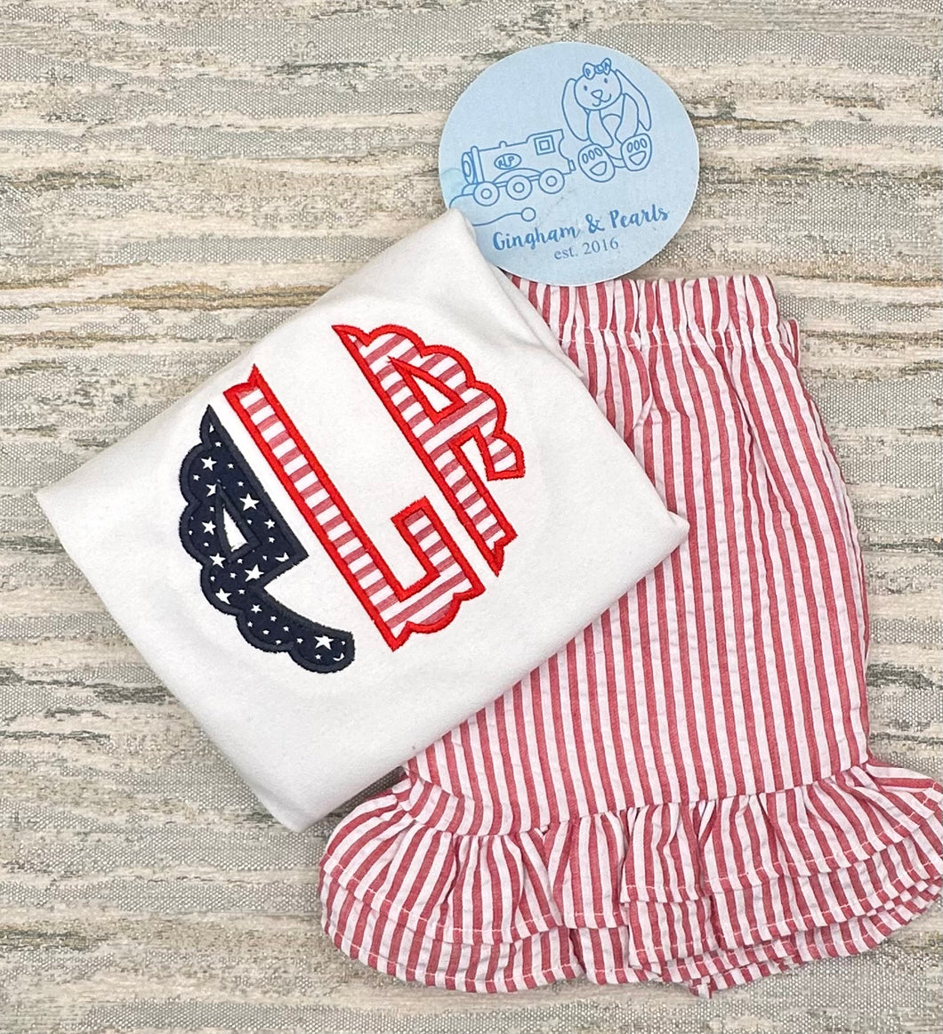 Monogram Flag Short Set