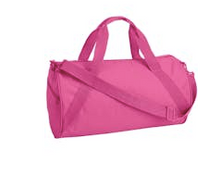 Load image into Gallery viewer, Personalized Hot Pink Nylon Barrel Bag with strap-DePass
