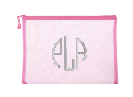 Personalized Pink Mesh Ballet Shoe Bag-DePass