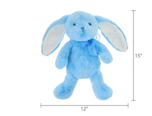 Personalized Bunny Plush Stuffie with Embroidered Name