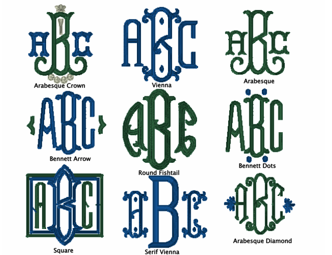 Fancy Monogram Fonts