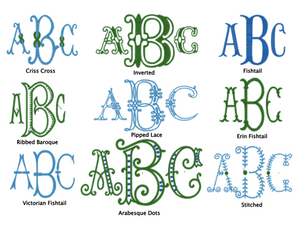 Fishtail Monogram Fonts