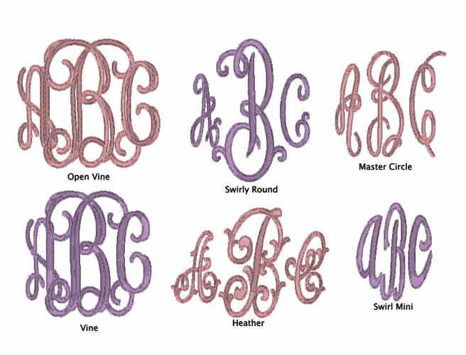 Vine Monogram Fonts